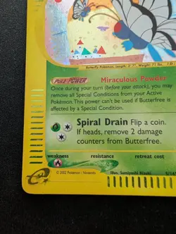 NM Pokemon Holo ~SWIRL~ Butterfree 5/165 Expedition Set Vintage 2002 - Image 5