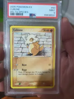 Pokemon Cubone Delta Species 2005 60/113 PSA 9 Mint - Image 1