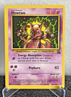 Mewtwo Promo #14 Black Star 1999 WOTC Pokemon TCG Vintage LP - Image 1
