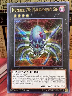 YUGIOH NUMBER 70 MALEVIOLENT SIN DUSA-EN014 1ST ULTRA (NM) - Image 1