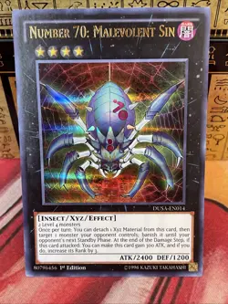 YUGIOH NUMBER 70 MALEVIOLENT SIN DUSA-EN014 1ST ULTRA (NM) - Image 2
