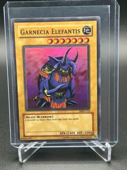 Yugioh TCG Garnecia Elefantis MRD-125 Super Rare Unlimited LP Holo - Image 1