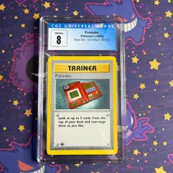 CGC 9 MINT Pokedex 1999 Base Set 1st Edition Shadowless 87/102 Pokemon Card - Image 1