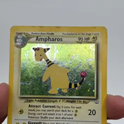 Ampharos 1/64 Neo Revelation 2000 Holo Rare Pokemon Card TCG Damaged - Image 2