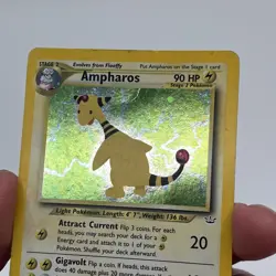Ampharos 1/64 Neo Revelation 2000 Holo Rare Pokemon Card TCG Damaged - Image 3