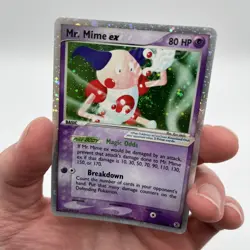 SWIRL Mr. Mime ex 110/112 Firered & Leafgreen Holo Rare Vintage Pokemon Card LP- - Image 1