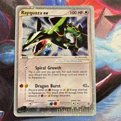 Pokemon Rayquaza ex 97/97 EX Dragon Ultra Rare Holo Card 100 HP - Image 1