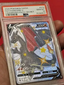 Pokemon TCG Charizard V Champions Path Holo Card 079/073 PSA 10 - Image 2
