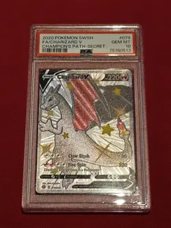 Pokemon TCG Charizard V Champions Path Holo Card 079/073 PSA 10 - Image 4