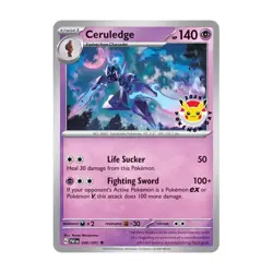 Ceruledge Pokemon Day 2024 040/091 Holo Pokemon Center Promo Card - Image 1