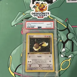 2000 POKEMON ROCKET 1ST ED #55 EEVEE PSA 10 WOTC - Image 1