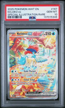 Keldeo Ex Pokemon Wht En-White Flare 167 GM PSA 10 - Image 1