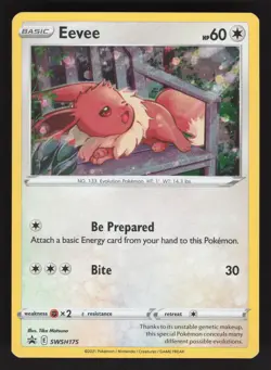 Eevee SWSH175 Pokemon TCG Sword & Shield Promo Cards LP - Image 1