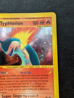 EX/NM Pokemon Holo Typhlosion 28/165 Expedition Set Vintage 2002 - Image 3