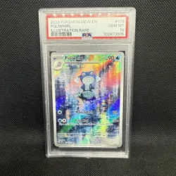 Pokemon TCG Poliwhirl 176/165 SV 151 PSA 10 Holo Illustration rare - Image 1