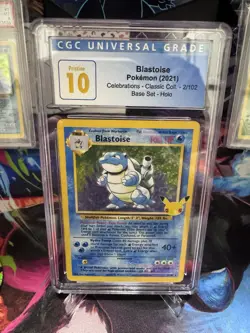 2021 Blastoise Celebrations Classic - Pokemon- CGC Pristine 10! Old Blue Label - Image 1