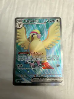 Pidgeot Ex 217/197 Full Art Ultra Rare Pokemon Obsidian Flames Near Mint - Image 1