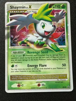 Pokemon Shaymin LV.X DP39 Black Star Promo Holo LP - Image 1