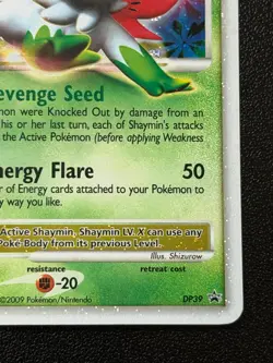 Pokemon Shaymin LV.X DP39 Black Star Promo Holo LP - Image 4