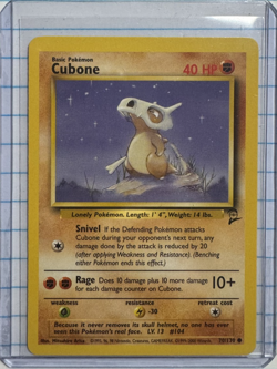 Pokemon TCG Cubone Base Set 2 70/130 Regular Unlimited Common - Image 1