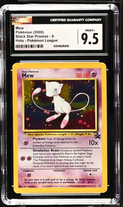 Mew Pokemon League Black Star Promos 9 CGC 9.5 - Image 1