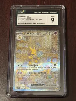 CGC 9 Alakazam ex 201/165 Special Illustration Rare Scarlet & Violet 151 Pokemon - Image 1