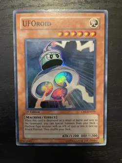 YUGIOH TCG, UFOROID CRV-EN010 1ST EDITION, SUPER RARE - Image 1