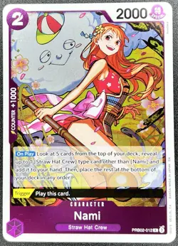Nami PRB02-012 Rare Foil One Piece TCG NM - Image 1