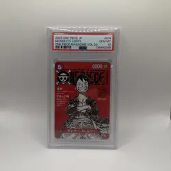 2025 ONE PIECE JPN PROMOS ONE PIECE MAGAZINE VOL.20 #014 MONKEY D. LUFFY PSA 10 - Image 1