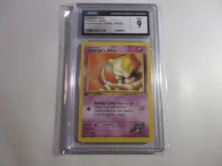 CGC 9 Sabrina's Abra 1st Edition Gym Heroes Pokemon Card - Image 1