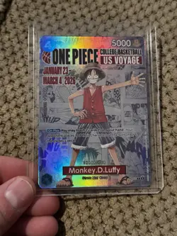 (2) One Piece Monkey D. Luffy US College Basketball Voyage Cards! NM In Hand! - Image 4