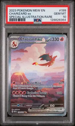 Pokemon Card Charizard EX 199/165 Special Illustration Rare PSA 10 151 - Image 1