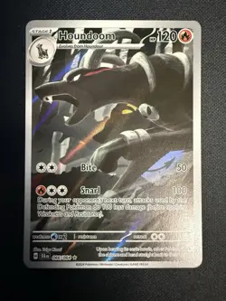 Pokemon TCG Houndoom 066/064 Shrouded Fable Holo Rare Card 2024 English - Image 1