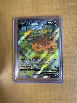 Pokemon TCG Holo V Lot: Charizard V, Hisuian Growlithe, Zacian V - 3 Cards - Image 1