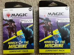 LOT of 2 Magic The Gathering: March of the Machine Jumpstart Packs 4 Boosters - Image 1
