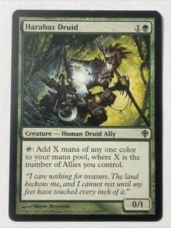 Harabaz Druid x1 MTG Worldwake 1x Magic Excellent Light Play NM - Image 1