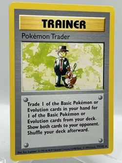Pokemon Trader 77/102 Base Set Shadowless Non Holo Rare Vintage Pokemon TCG Card - Image 2