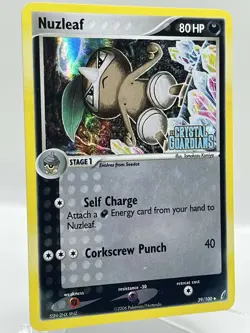 Nuzleaf 39/100 EX Crystal Guardians Reverse Holo Vintage Pokemon TCG Card - Image 2
