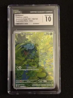 Pokemon Bulbasaur CGC 10 Gem Mint 166/165 Sv: Scarlet And Violet 2023 English - Image 1