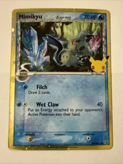 2021 Near Mint Pokemon Mimikyu Delta Holo SWSH136 25th Celebrations Collection - Image 1