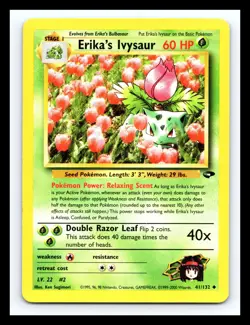 💥 Erika's Ivysaur Gym Challenge Non Holo # 41/132 Pokemon 2000 Vintage - Image 1