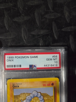 1999 POKEMON BASE SET UNLIMITED #56/102 ONIX COMMON PSA 10 - Image 4
