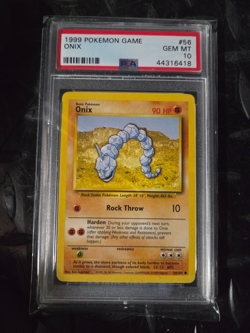 1999 POKEMON BASE SET UNLIMITED #56/102 ONIX COMMON PSA 10 - Image 5