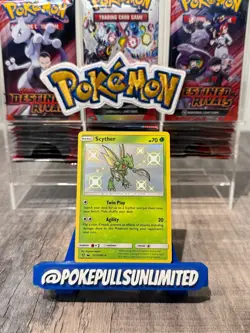 Scyther SV1/SV94 Shiny Holo Rare 2019 Pokemon Hidden Fates - Image 1