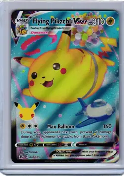 Pokemon TCG - Flying Pikachu VMAX Full Art - 007/025 Celebrations - NM or Better - Image 1