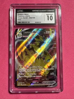 Zeraora VMAX 054/159 - CGC Gem Mint 10 - Crown Zenith - Pokemon TCG 2023 - Image 1