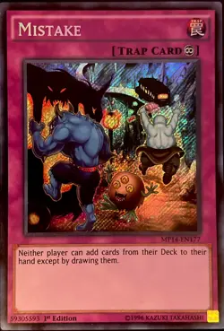 Mistake MP14-EN177 1st Edition Secret Rare LP - Image 1