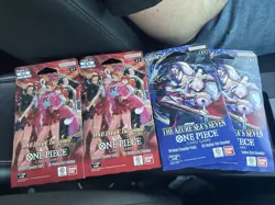 ONE PIECE 2x EB03 Heroines & 2x OP14 Azure Sea’s Seven Hanger BOOSTER PACKS - Image 1