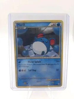 Marill 74/123 HeartGold & SoulSilver 2010 Pokemon Card Common Regular TCG Game - Image 1