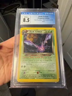 CGC 8.5 Dark Crobat 2002 Neo Destiny 2/105 Holo Pokemon Card - Image 1